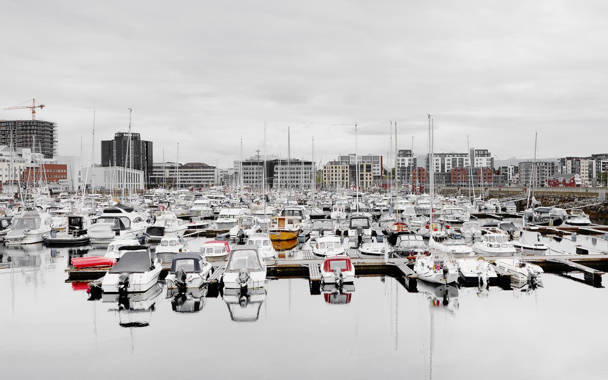 Bodø Bodø, harbour, city landskape