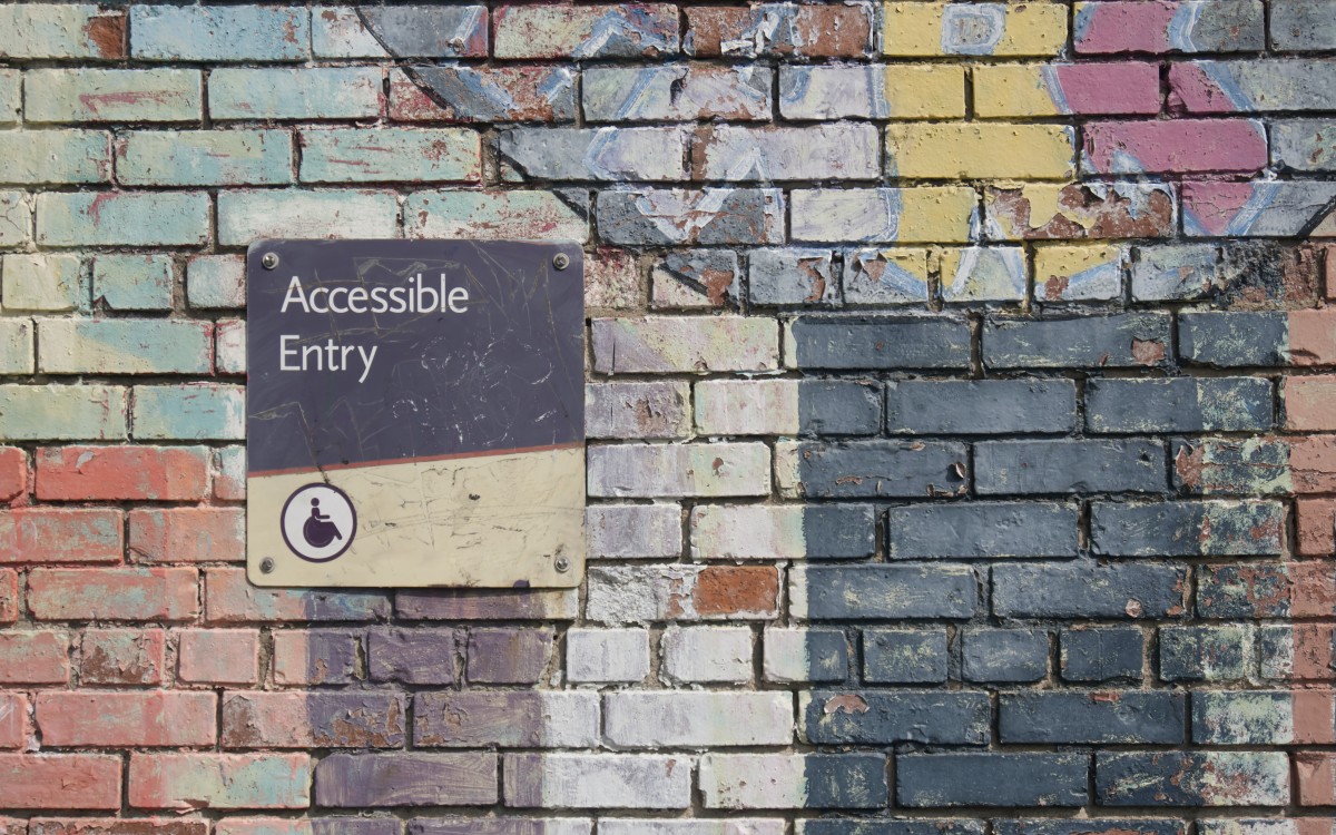 Accessible entry sign Accessible entry sign