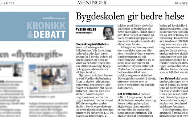 Fra Klassekampen 3. juli 2018.