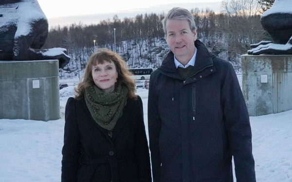 Anki Gerhardsen og André Wallann Larsen. Foto: Lise Fagerbakk / Nord universitet