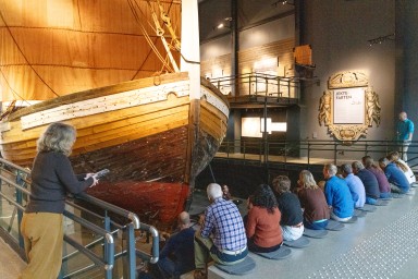 Project participants at the presentation about Jakt Trade Museum in Bodø.