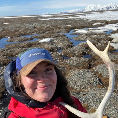 Anna Sveinsdóttir på Svalbard. Foto: Priva