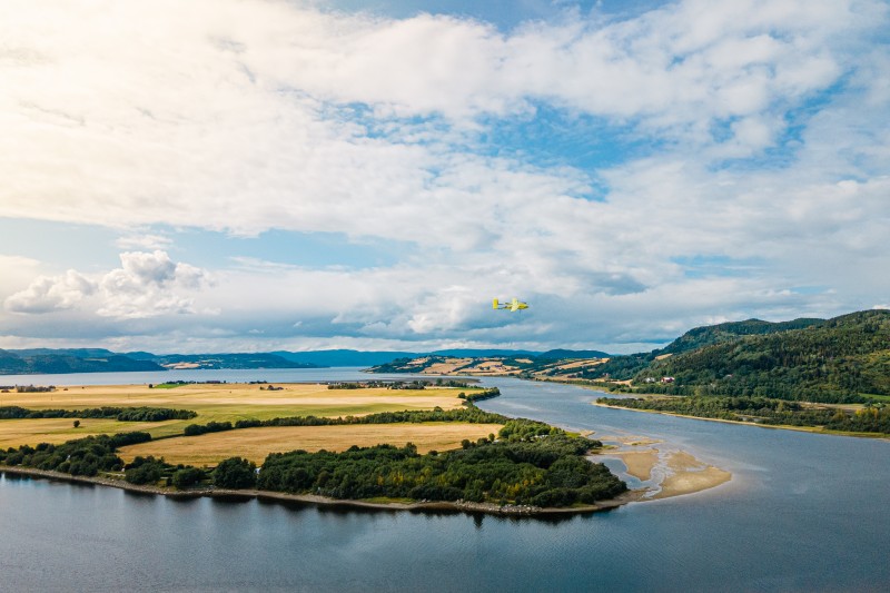 Droner og distrikter passer godt sammen. Her over Klett utenfor Trondheim. Foto: Otto Johnsen Foto