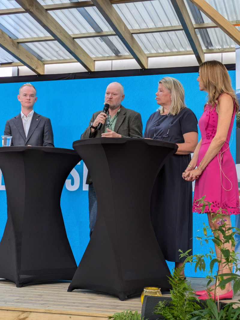 Brigt Dale i aksjon under Arendalsuka. Foto: Grete Hovelsrud Brigt Dale i aksjon under Arendalsuka. Foto: Grete Hovelsrud